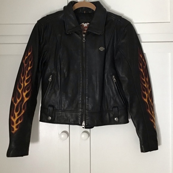 Harley Davidson Women’s Ride Free leather Jacket. Size small. Gently used. - Picture 2 of 4